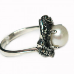 Комплект с жемчугом и марказитом 046-gk