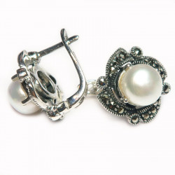 Комплект с жемчугом и марказитом 046-gk