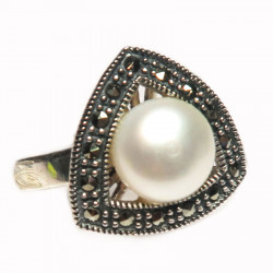 Комплект с жемчугом и марказитом 048-gk