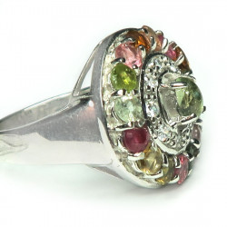 Кольцо с турмалином 049-tur