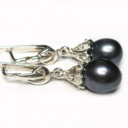 Комплект с черным жемчугом 062-gk