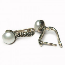 Комплект с жемчугом и марказитом 070-gk