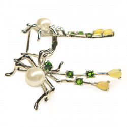 Комплект с жемчугом и опалом 081-gk Комплект с жемчугом и опалом 081-gk