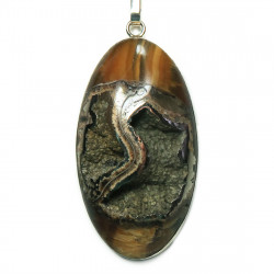 Кулон с симбирцитом и пиритом 1057-nn