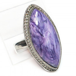 Кольцо с чароитом 1341-nr