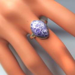Кольцо с чароитом 1460-nr
