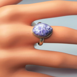 Кольцо с чароитом 1460-nr