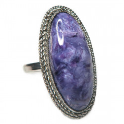 Кольцо с чароитом 1462-nr