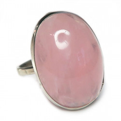 Кольцо с розовым кварцем 1564-nr