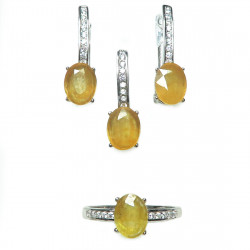 Комплект с сапфиром 1656-ekm