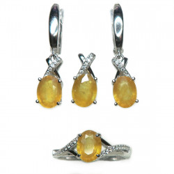 Комплект с сапфиром 1657-ekm