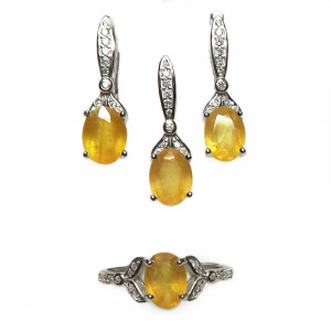 Комплект с сапфиром 1658-ekm