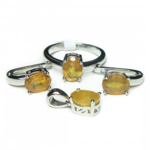 Комплект с сапфиром 1659-ekm