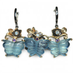 Комплект с аквамарином 1660-ekm