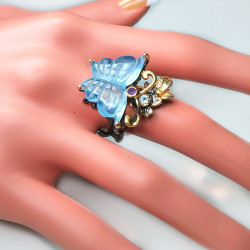 Комплект с аквамарином 1660-ekm