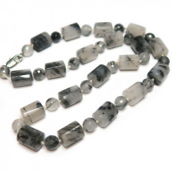 Бусы из рутилового кварца 204-no