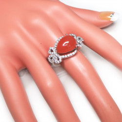 Комплект с олигоклазом (солнечный камень) 328-ekm