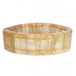 Браслет из рутилового кварца (волосатик) 333-nb