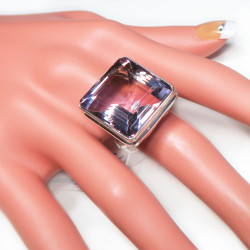 Кольцо с аметистом 454-amr