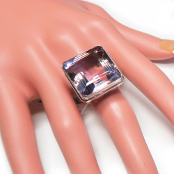 Кольцо с аметистом 454-amr