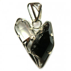 Кулон с раухтопазом (дымчатый кварц и горным хрусталем 827-nn