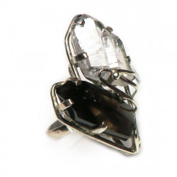 Комплект с горным хрусталем и раухтопазом (дымчатый кварц) 867-nk
