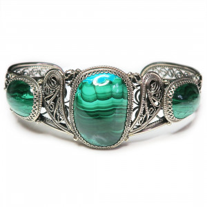 Браслет с малахитом 106-mb