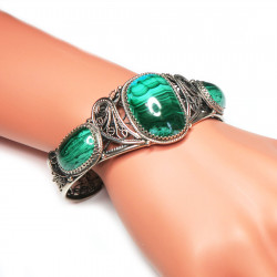 Браслет с малахитом 106-mb