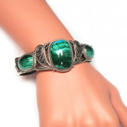 Браслет с малахитом 106-mb