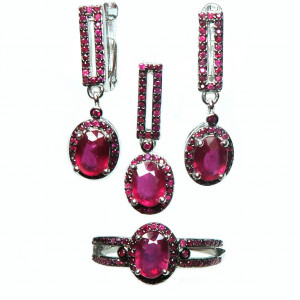 Комплект с рубином 1639-ekm Комплект с рубином 1639-ekm