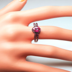 Комплект с рубином 1639-ekm