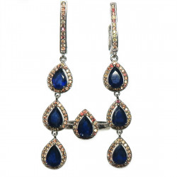 Комплект с сапфиром 1646-ekm