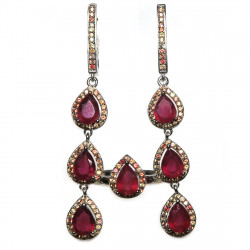 Комплект с рубином и сапфиром 1647-ekm