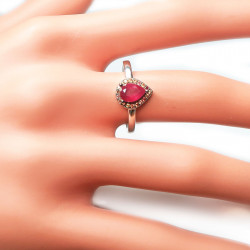 Комплект с рубином и сапфиром 1647-ekm