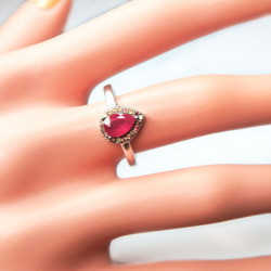 Комплект с рубином и сапфиром 1647-ekm