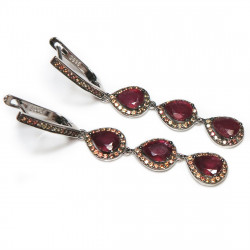 Комплект с рубином и сапфиром 1647-ekm