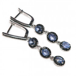 Комплект с танзанитом и сапфиром 1648-ekm Комплект с танзанитом и сапфиром 1648-ekm
