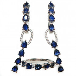 Комплект с сапфиром 1649-ekm