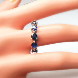 Комплект с сапфиром 1649-ekm