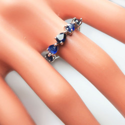 Комплект с сапфиром 1649-ekm