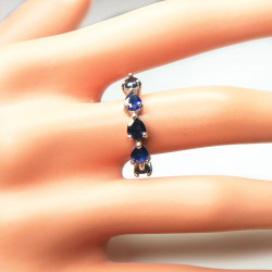 Комплект с сапфиром 1649-ekm