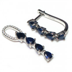 Комплект с сапфиром 1649-ekm