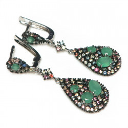 Комплект с бериллом и цветными сапфирами 1651-ekm