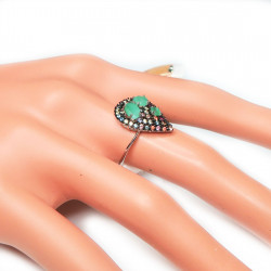 Комплект с бериллом и цветными сапфирами 1651-ekm