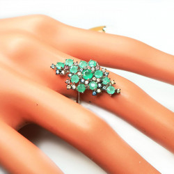 Комплект с бериллом и цветными сапфирам 1652-ekm