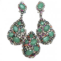 Комплект с бериллом и цветными сапфирами 1653-ekm