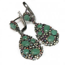 Комплект с бериллом и цветными сапфирами 1653-ekm