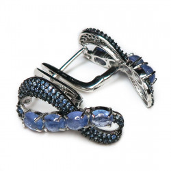 Комплект с танзанитом и сапфирами 1655-ekm