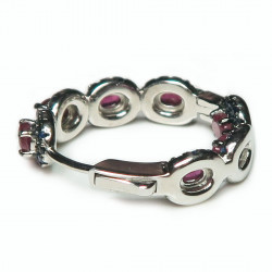 Серьги с рубином и сапфирами 572-es