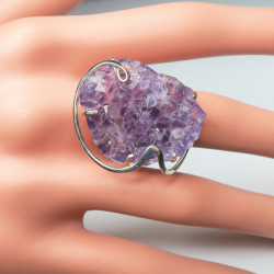 Кольцо с аметистом 473-amr